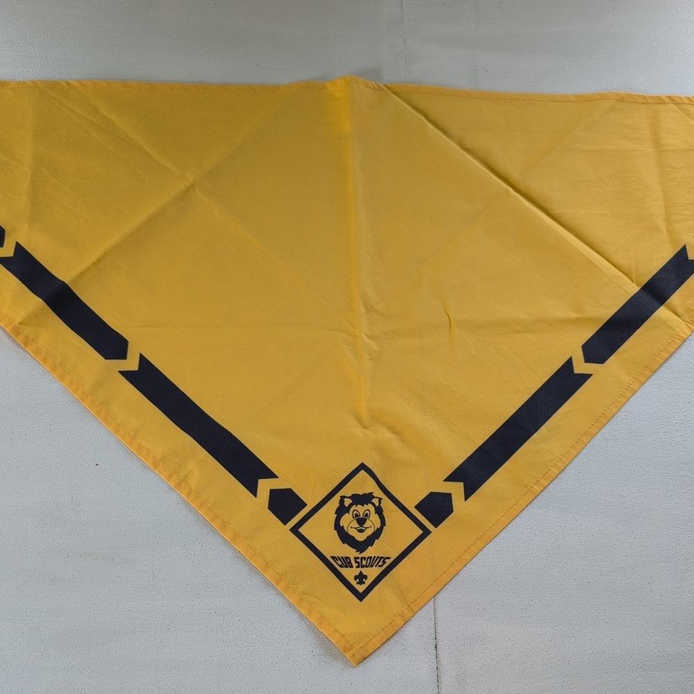Boy Scouts Cub Scouts Lion Neckerchief Yellow/Gold 50/50 Cotton Polyester